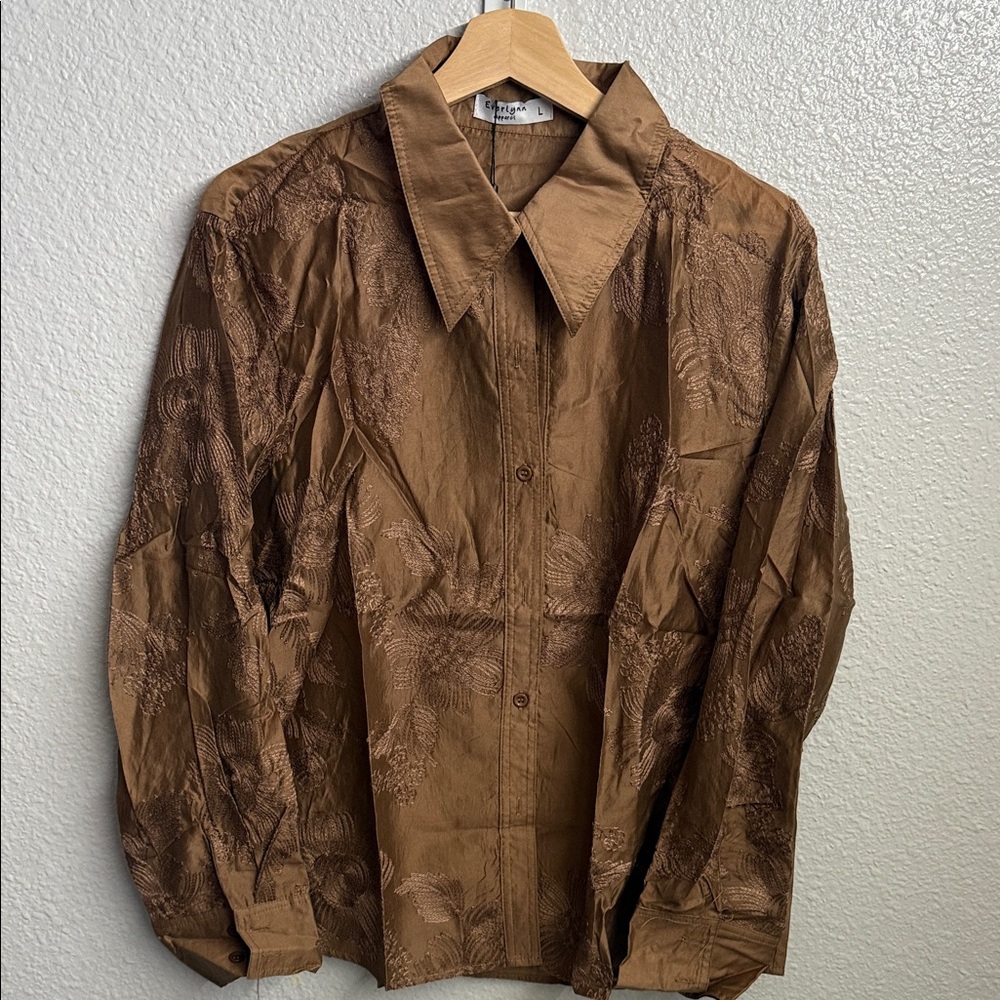 Brown Patterned Jacket